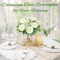 Wedding Table Centerpiece Set of 3 – Small Artificial Floral Arrangements with 6 Silk Rose Bouquets & 3 Metal Pot Silk Flower Vases for Wedding Party, Home, Kitchen, Bathroom Décor – Ivory